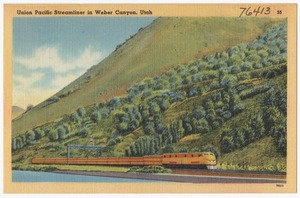 Union Pacific Streamliner in Weber Canyon, Utah