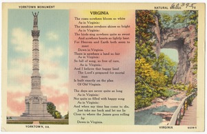 Yorktown Monument, Yorktown, VA. Natural Bridge, Virginia