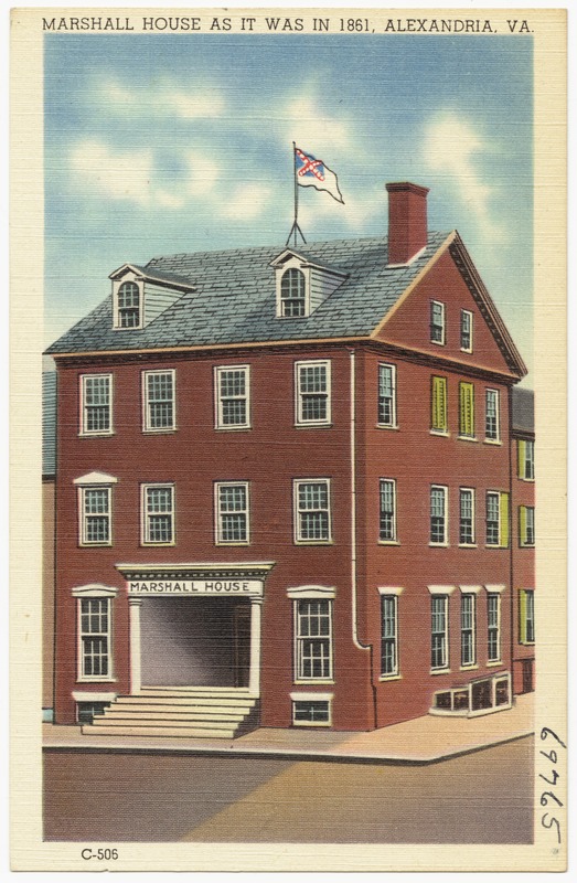 Marshall House as it was in 1861, Alexandria, VA.