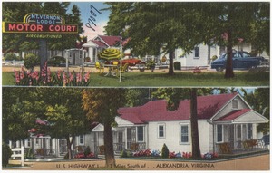 Mt. Vernon Lodge Motor Court, U.S. Highway 1... 3 miles south of... Alexandria, Virginia