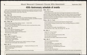 40th anniversary schedule of events
