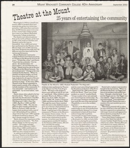 Theatre at the Mount : 25 years of entertaining the community