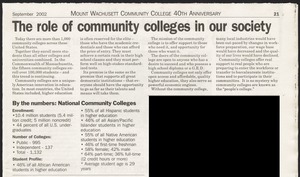 The role of community colleges in our society
