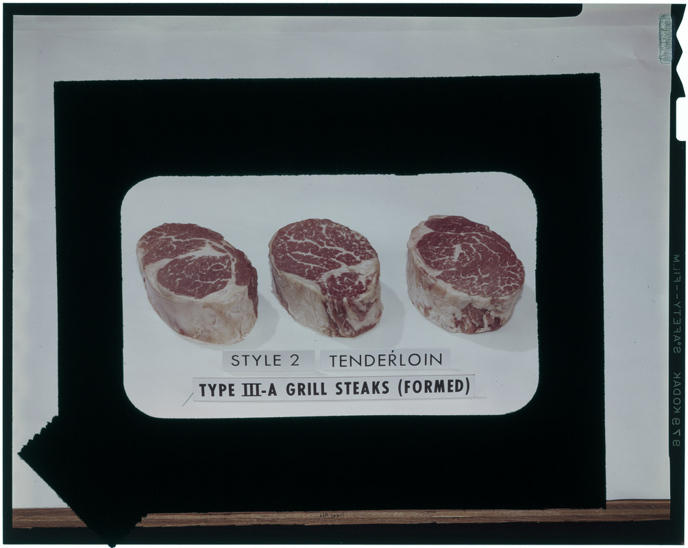 Style 2 tenderloin, type III-A grill steaks (formed)