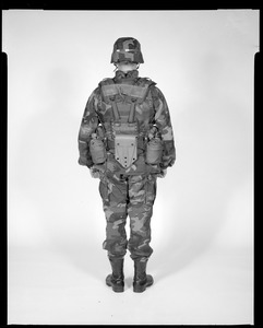 IPL, 40 mm grenade vest test, full length, back view