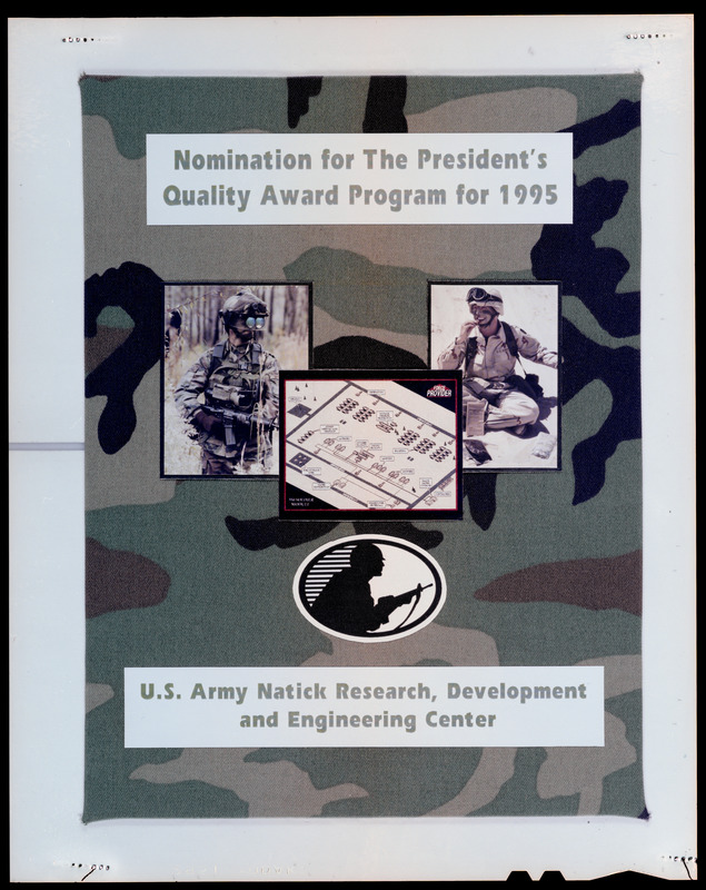 Nomination for the President's Quality Award Program for 1995, U.S. Army Natick Research, Development and Engineering Center