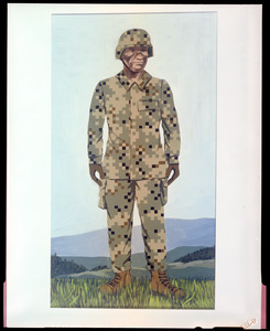 Painting of camouflage uniform