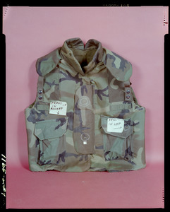 IPL, body armor vest with fragments in vest