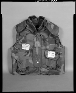 IPL body armor vest with fragments in vest