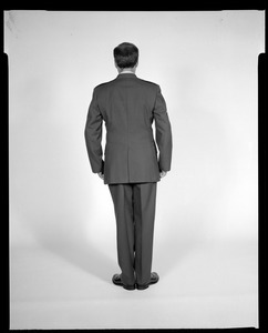 Back view, dress uniform, male