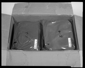 Packaging, 6 pack container of chemical protective suit