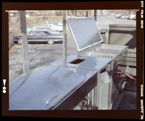 Containers in truck bed