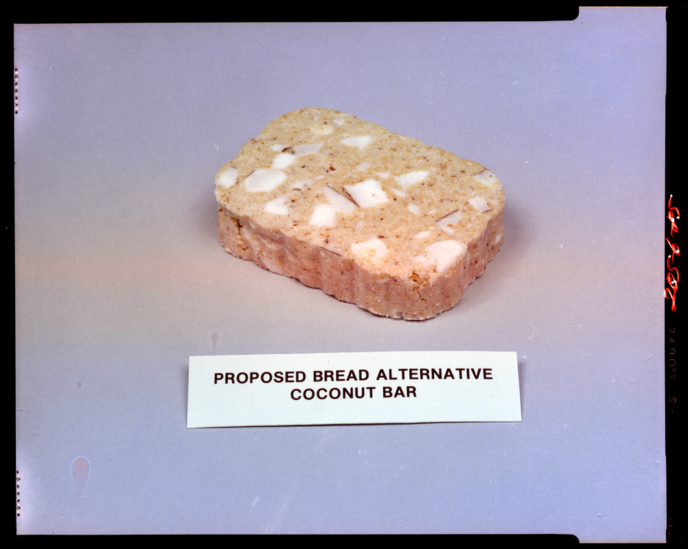 Proposed bread alternative, coconut bar