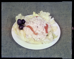 Cottage cheese as on plate