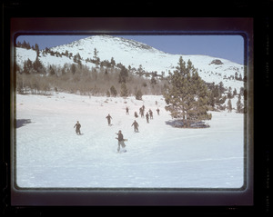 Soldiers snowshoeing