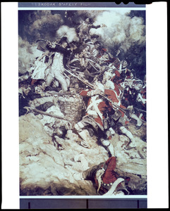 Painting of combat scene