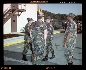 Four soldiers in a ceremony