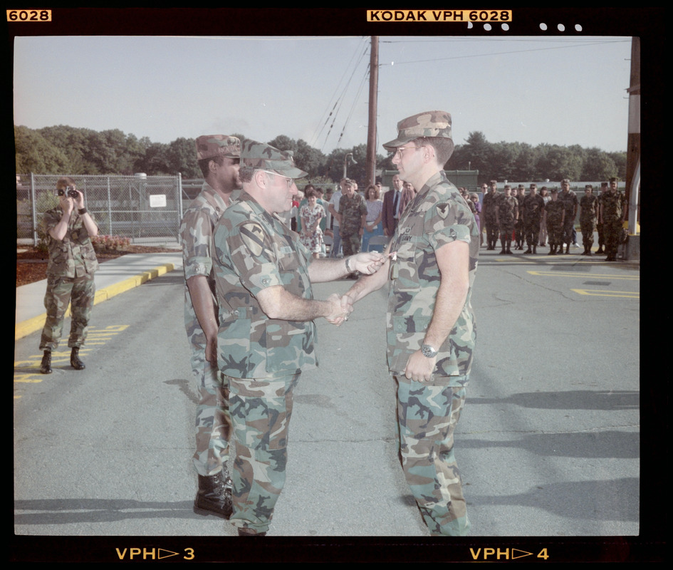 Soldiers shaking hands