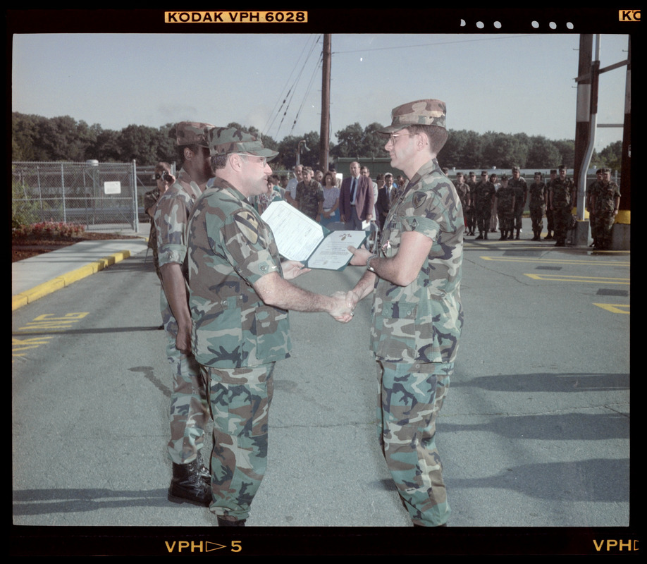 Soldiers shaking hands