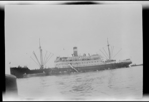 Ship along South American coast