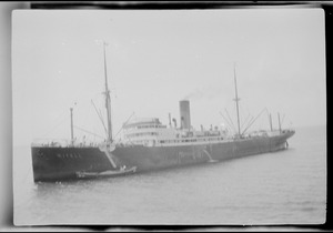 Ship along South American coast