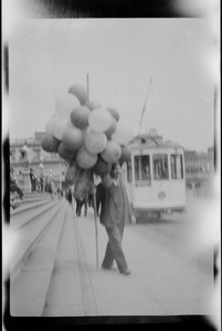 Man with balloons, Lima, Peru