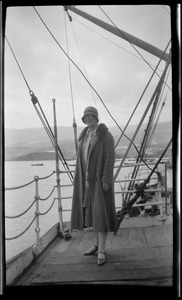 Ellen F. O'Connor, summer of 1929, en route to South America, S. S. Santa Teresa, Grace Line from New York, just before debarking at Mollendo for Cuzco