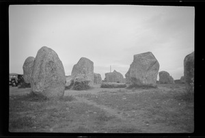 The "standing stones" or monoliths of Brittany, France, at Carnac