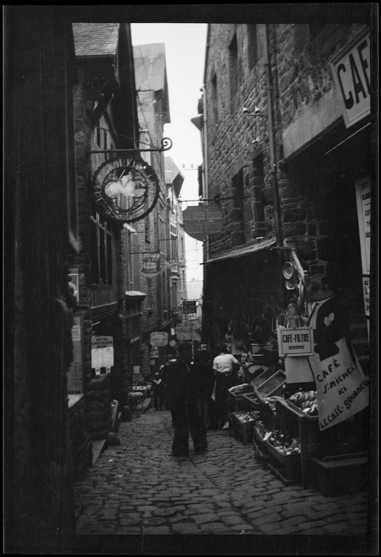 Mont-St.-Michel, Brittany, the street, inside, heading to the castle