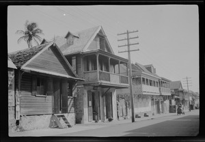 Port of Spain, Trinidad, B. W. I., typical houses