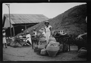 Island of St. Lucia, the British coaling station in the B. West Indies, natives selling baskets, guava jelly, coconuts