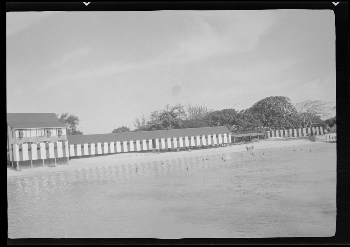 Bridgetown, Barbados, B. W. I., bathing beach at the aquatic club