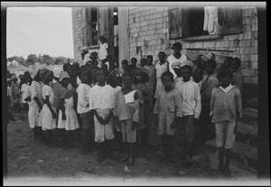 Island of Nevis, B. W. Indies, co-ed government school we visited on our drive