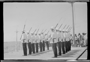 The Civic Guard, island of Montserrat, B. W. I., waiting to salute the governor of the island