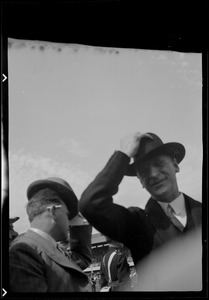 Spectators at horse race