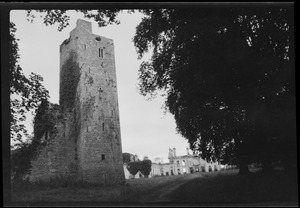 Tower of the Franciscan friary, founded in 1253, on the grounds of Ardfert Abbey, home of the Crosbie family (see at right of picture)