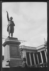 Statue of Henry Grattan, in front of the Bank of Ireland and facing Trinity College, Dublin, Ireland