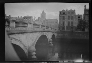 Dublin, bridge across the Liffey River showing Christ Church in the background