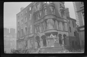 In O'Connell St., Dublin, after the bombardment and fire