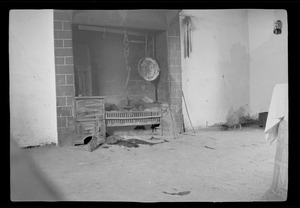 A fireplace in the cottage at the foot of the Grianan of Aileach
