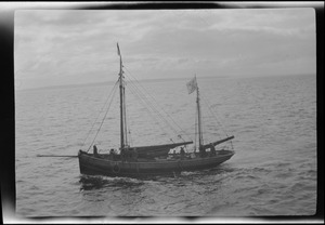 The pilot for the S. S. Lützow to Galway, note the North German Lloyd flag