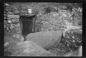 Inscribed stone at the entrance to Newgrange