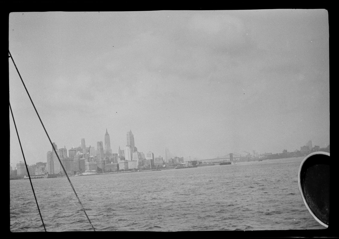 Leaving New York on S. S. American Trader, U. S. Lines