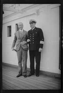 On the S. S. Stuttgart returning from Galway, Ireland, Capt. Hagemann and Mr. Frank Garlichs, manager of the Metropolitan Theatre, New York, my neighbor at the Captain's table this trip