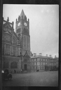 The Guild Hall, Londonderry, Ireland, City Hotel to the right
