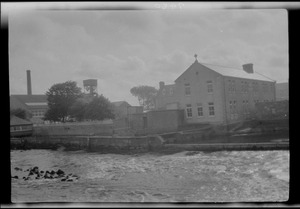 The river Moy and the Convent School, Foxford, Co. Mayo, Ireland