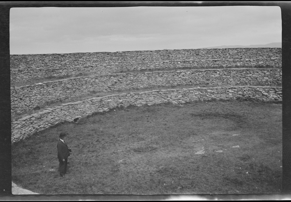 The Grianan of Aileach, Londonderry, Ireland, interior showing Mr. O'Kane