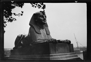 Sphinx in front of Cleopatra's needle