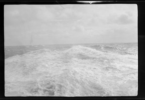 Sea scene from the S. S. Scythia leaving Galway