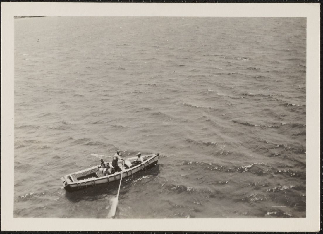 British West Indies, boat with natives coming to meet the S. S. Lady Drake